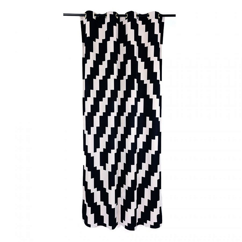 Штора Seletti Zig-Zag Черно-белый Штора Seletti Zig-Zag Черно-белый в Челябинске | Loft Concept