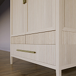 Шкаф платяной Primo с выдвижными ящиками шпон Черный дуб варинант исполнения - 5 | Loft Concept в Челябинске