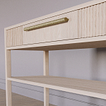 Дизайнерская Консоль с полкой и ящиком Primo Светлый дуб варинант исполнения - 3 | Loft Concept в Челябинске