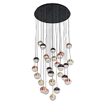 Люстра каскадная с черным круглым основанием 27 подвесов Celestial Waltz варинант исполнения - 1 | Loft Concept в Челябинске