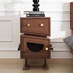 Тумбочка прикроватная с ящиком и дверцей Робот Robot Desk варинант исполнения - 1 | Loft Concept в Челябинске