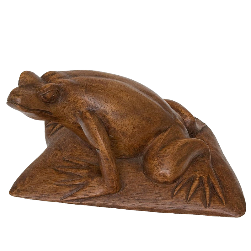 Статуэтка деревянная в виде лягушки Frog on a Rock Коричневый Статуэтка деревянная в виде лягушки Frog on a Rock Коричневый в Челябинске | Loft Concept