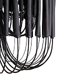 Люстра черная с несколькими ярусами деревянных палочек Bright Wooden Chandelier варинант исполнения - 6 | Loft Concept в Челябинске