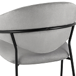 Серый стул с обивкой из искусственной замши Alexis варинант исполнения - 7 | Loft Concept в Челябинске