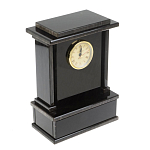 Часы настольные черные из натурального камня Обсидиан Stone Clock варинант исполнения - 2 | Loft Concept в Челябинске