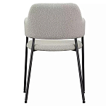 Стул мягкий с подлокотниками Chair Gray Upholstery Boucle варинант исполнения - 4 | Loft Concept в Челябинске