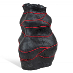 Ваза с красным кожаным жгутом "Красной нитью" варинант исполнения - 1 | Loft Concept в Челябинске