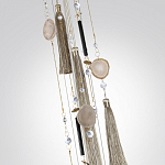 Люстра подвесная с 8-ю шарообразными плафонами из белого стекла с подвесками из камня и кисточками Agatelle варинант исполнения - 7 | Loft Concept в Челябинске