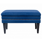 Мягкая банкетка на черных ножках с зоной для хранения Casket Blue варинант исполнения - 1 | Loft Concept в Челябинске