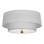 Потолочный светильник круглый серый с тканевым абажуром Ground Gray варинант исполнения - 1 | Loft Concept в Челябинске