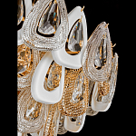 Люстра с многослойными белыми и прозрачными подвесками Character Chandelier варинант исполнения - 2 | Loft Concept в Челябинске