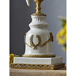 Подсвечник белый Попугай из фарфора с бронзовыми элементами Eden Garden варинант исполнения - 5 | Loft Concept в Челябинске