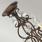 Люстра бронзового цвета с 4-мя лампами и подвесками из оптического стекла в классическом стиле Feiss варинант исполнения - 8 | Loft Concept в Челябинске