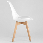 Стул с основой из пластика и мягким сиденьем Arvika White варинант исполнения - 3 | Loft Concept в Челябинске