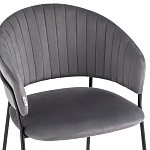 Стул в велюре серого цвета Horizon варинант исполнения - 6 | Loft Concept в Челябинске