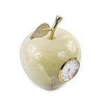 Часы настольные в виде яблока из натурального камня Оникс Stone Clock варинант исполнения - 2 | Loft Concept в Челябинске