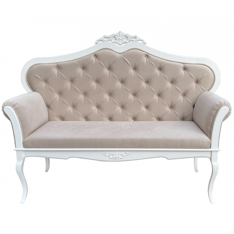 Диван в стиле прованс Montmartre Provence Sofa Beige White Белый Бежевый в Челябинске | Loft Concept 