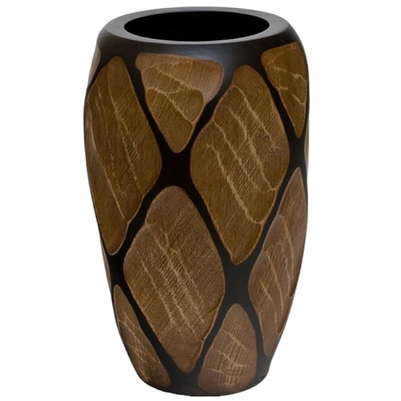 Ваза Vase of Thailand 1 Коричневый Черный в Челябинске | Loft Concept 