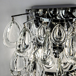 Бра с хрустальными подвесками в виде капель Antoine Crystal Drops Chrome Wall Lamp варинант исполнения - 2 | Loft Concept в Челябинске