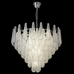 Люстра с подвесками из рифленного стекла в форме капель Textured Glass Chandelier варинант исполнения - 7 | Loft Concept в Челябинске
