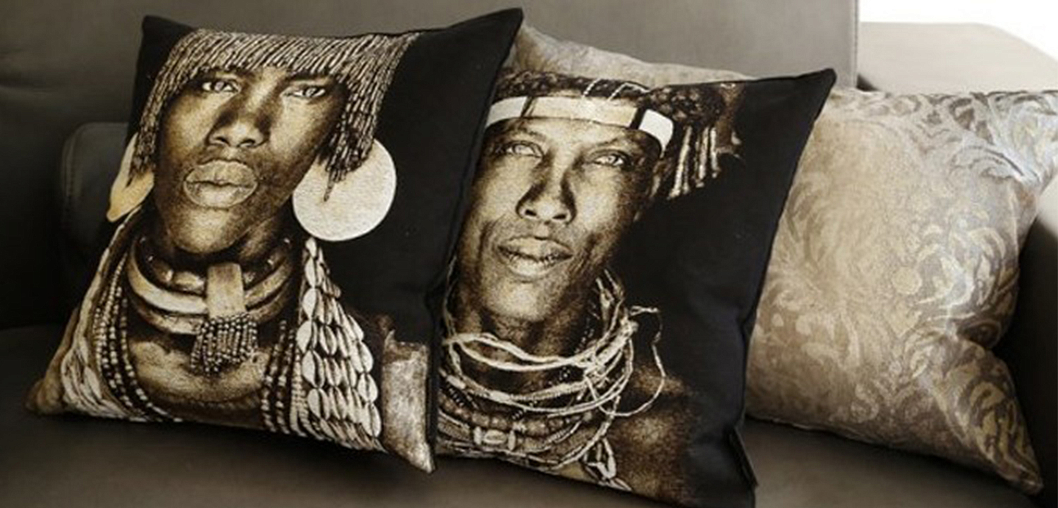 Декоративная Подушка Ovakaona Tribe Angola Декоративная Подушка Ovakaona Tribe Angola - Loft-Concept в Челябинске