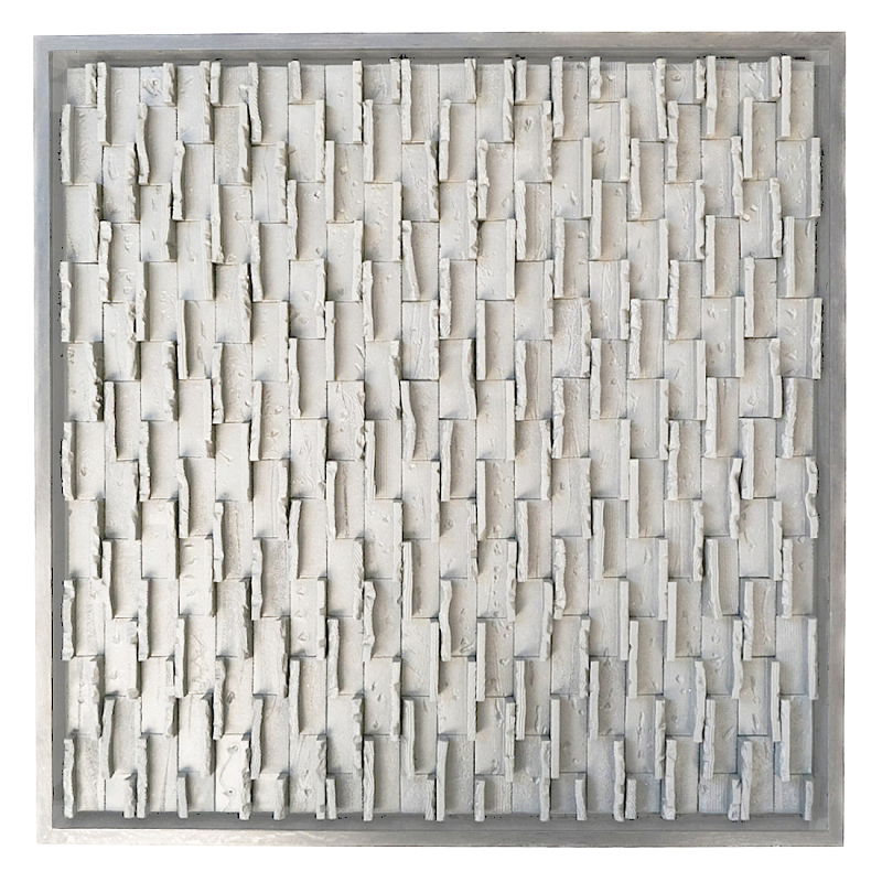 Объемное Панно в индустриальном стиле White City Белый бетон в Челябинске | Loft Concept 