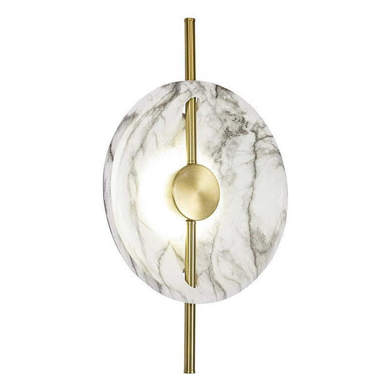 Бра Rakumba Lighting Wall lamp Gold Золотой Белый Мрамор Bianco в Челябинске | Loft Concept 