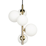 Подвесной светильник с 5-ю белыми шарообразными плафонами Bubble Chandelier варинант исполнения - 3 | Loft Concept в Челябинске