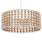 Люстра в форме цилиндра с вставками из деревянных бусин Wooden Beads варинант исполнения - 2 | Loft Concept в Челябинске