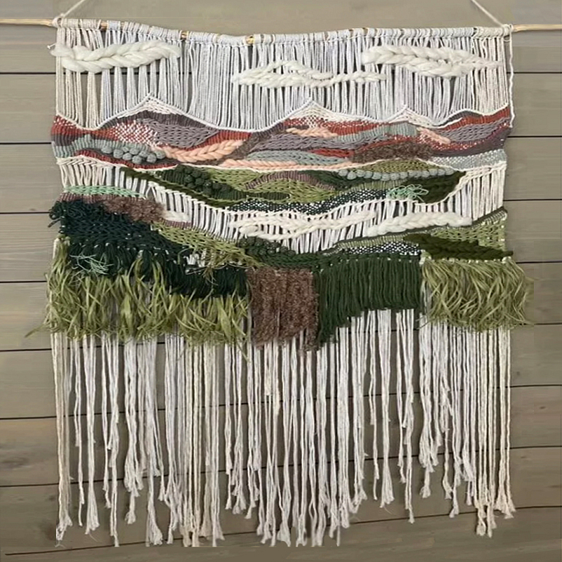  Гобелен Волшебный Лес в зеленых тонах Magic Forest I  Бежевый Зеленый в Челябинске | Loft Concept 