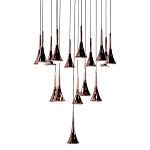 Люстра светодиодная с акриловыми конусообразными плафономи розовое золото Astra 60   варинант исполнения - 1 | Loft Concept в Челябинске