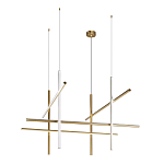 Люстра с 8-ю пересекающимися цилиндрическими плафонами на тонких тросах Trumpet tube варинант исполнения - 6 | Loft Concept в Челябинске