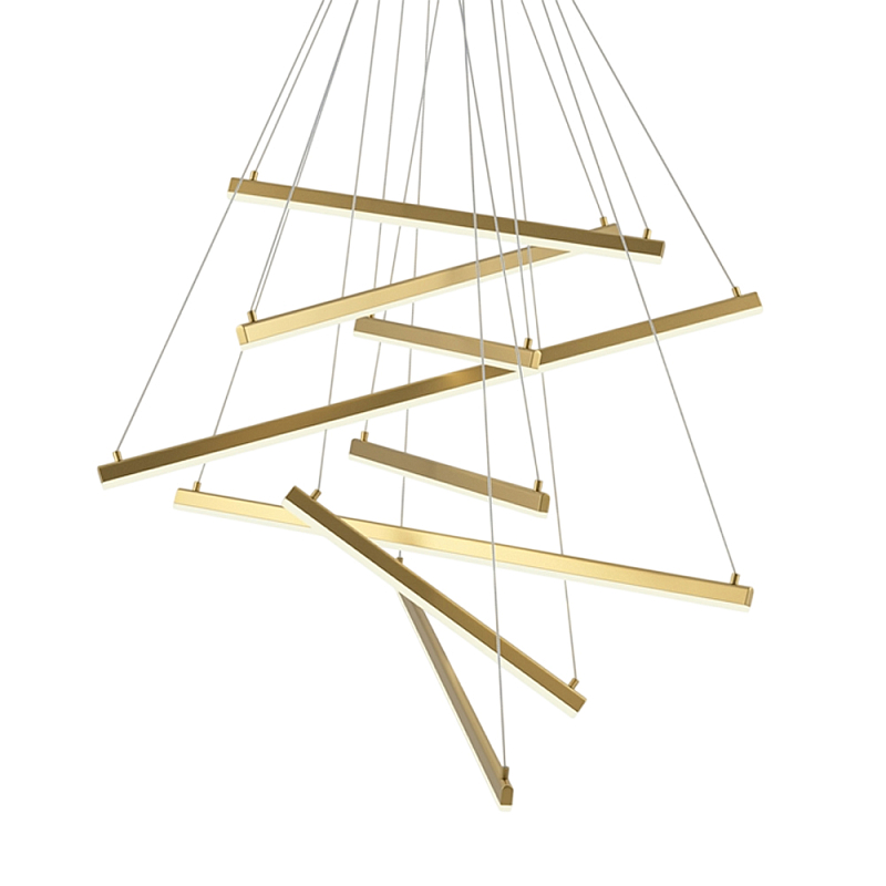 Люстра подвесная Line 2600-3500К 90Вт Золотой в Челябинске | Loft Concept 