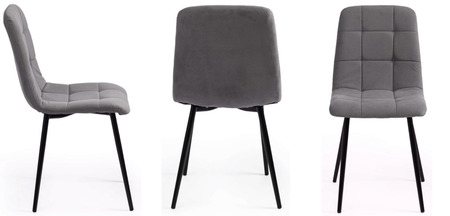 Стул Nancy Velour Grey Chair Стул Nancy Velour Grey Chair - Loft-Concept в Челябинске