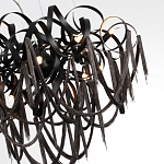 Люстра подвесная с объемной композицией из скрученных лент и металлических цепочек Atlantis Chain варинант исполнения - 5 | Loft Concept в Челябинске