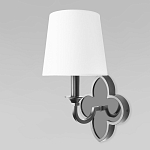 Бра с белым текстильным абажуром и фигурным основанием с зеркальной вставкой Vitorino варинант исполнения - 8 | Loft Concept в Челябинске