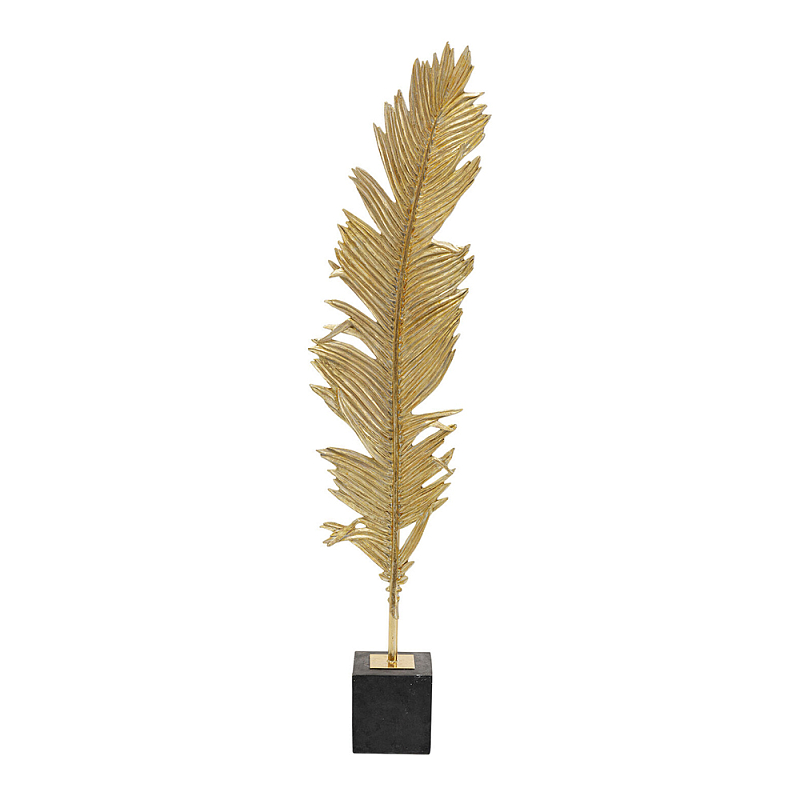 Декоративная статуя из металла Golden Feather Глянцевое золото Черный в Челябинске | Loft Concept 