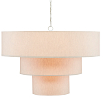 Люстра круглая трехъярусная с тканевыми абажурами Light Soft Glow варинант исполнения - 1 | Loft Concept в Челябинске