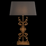 Настольная лампа на ажурном чугунном основании с серым абажуром Openwork Lamp варинант исполнения - 2 | Loft Concept в Челябинске