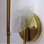 Бра с изогнутым рельефным плафоном Textured Glass варинант исполнения - 4 | Loft Concept в Челябинске