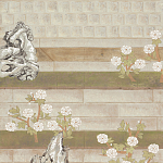 Обои ручная роспись The Art of Learning and Steps for the Flowers by Teo Yang Original colourway on Icefield India tea paper варинант исполнения - 1 | Loft Concept в Челябинске