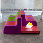 Дизайнерский кофейный стол на круглых ножках Poltronova T02 Pink Coffee Table варинант исполнения - 11 | Loft Concept в Челябинске