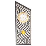 Часы подарочные настольные в виде погона Генерала из натурального камня Змеевик Silver Military Clock варинант исполнения - 7 | Loft Concept в Челябинске