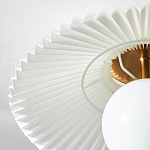 Потолочный светильник с белым плиссированным абажуром Headquarters варинант исполнения - 4 | Loft Concept в Челябинске