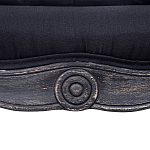 Кресло низкое в стиле прованс Черный Лен Louis French Armchair  варинант исполнения - 5 | Loft Concept в Челябинске