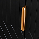 Комод черный округлой формы с рельефным фасадом Black Cut варинант исполнения - 3 | Loft Concept в Челябинске