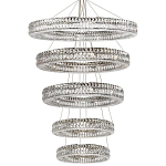 Многоярусная Люстра Elizabeth Хром Вертикальная композиция из пяти хрустальных светильников варинант исполнения - 1 | Loft Concept в Челябинске