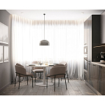 Кухонный гарнитур с серым глянцевым фасадом Onfroi Moss Grey Kitchen Set варинант исполнения - 3 | Loft Concept в Челябинске