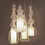 Подвесной светильник Wire Dream Pendant 1 Белый варинант исполнения - 2 | Loft Concept в Челябинске