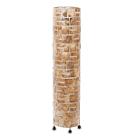 Торшер из перламутра на металлическом каркасе Indonesian Cylinder 2 варинант исполнения - 1 | Loft Concept в Челябинске